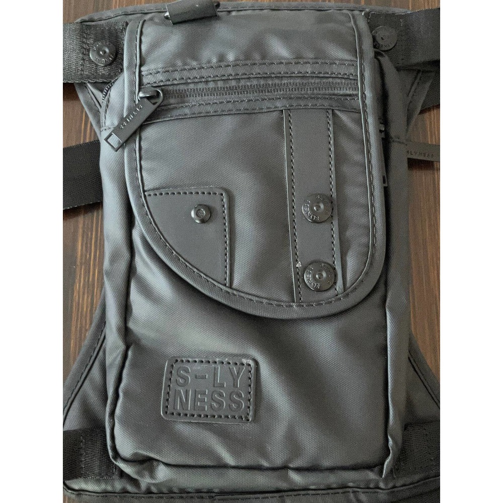 Drop Leg Bag | Faux Leather Black | unisex OS - Picture 2 of 12